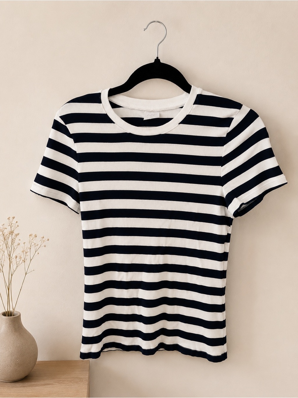 CALIA navy and White Striped Short-Sleeve‎ Tee